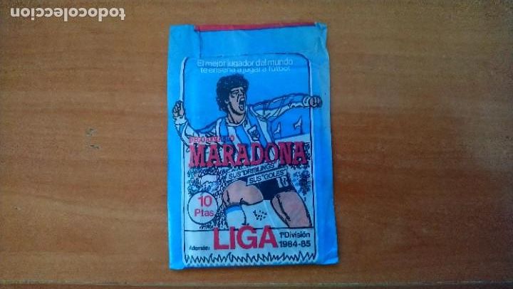 Coleccionismo cromos antiguos: sobre sin abrir maradona - Foto 1