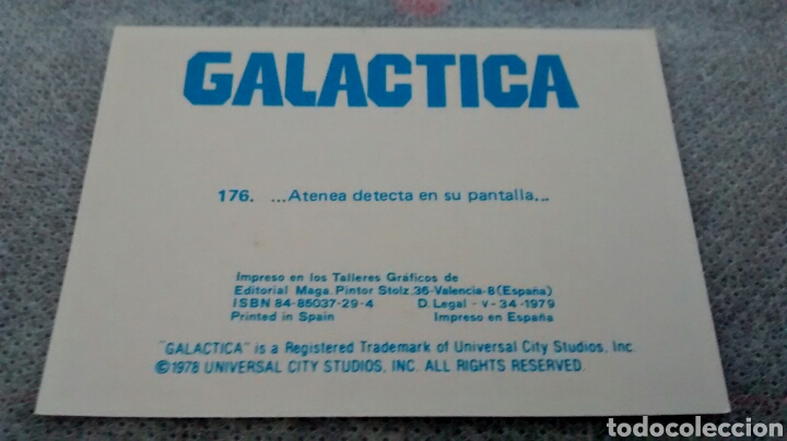 Coleccionismo cromos antiguos: GALACTICA, MAGA, CROMO 176 - Foto 2