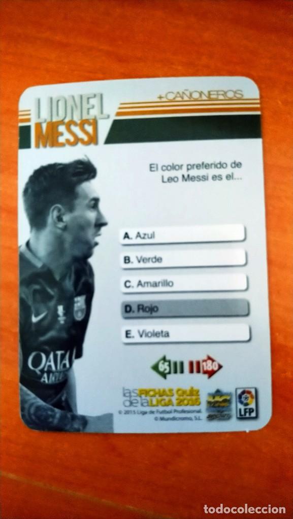 Coleccionismo cromos antiguos: messi edicion limitada 2/4, ca&ntilde;oneros 2015 - Foto 2