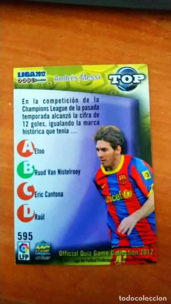 Coleccionismo cromos antiguos: messi top 2012 mundicromo - Foto 2