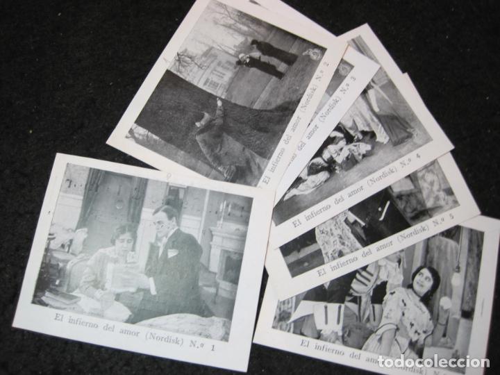 Coleccionismo cromos antiguos: EL INFIERNO DEL AMOR (NORDISK)-COLECCION COMPLETA 6 CROMOS DE CINE-RECLAM FILMS-VER FOTOS-(CR-3055)