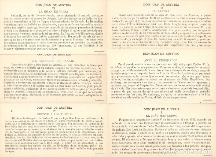 Coleccionismo cromos antiguos: CROMOS DE JUAN DE AUSTRIA DEL 1 AL 10 - Foto 2