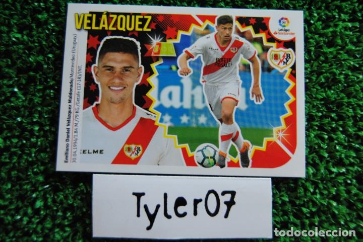 Coleccionismo cromos antiguos: Vel&aacute;zquez Rayo Vallecano Liga Este 18-19