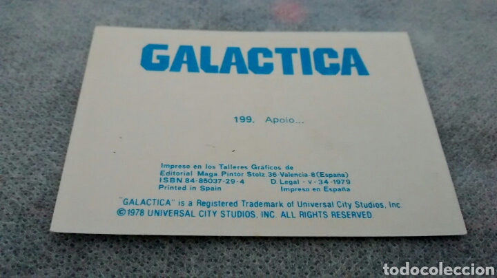 Coleccionismo cromos antiguos: GALACTICA, MAGA, CROMO 199 - Foto 2