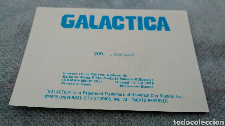 Coleccionismo cromos antiguos: GALACTICA, MAGA, CROMO 200 (A1) - Foto 2
