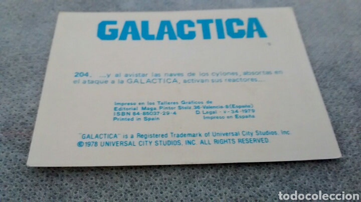 Coleccionismo cromos antiguos: GALACTICA, MAGA, CROMO 204 (A1) - Foto 2