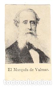 Collectable Antique Stickers: Fototipia Personajes C&eacute;lebres S XIX Leopoldo Augusto de Cueto L&oacute;pez de Ortega&nbsp;Marqu&eacute;s de Valmar