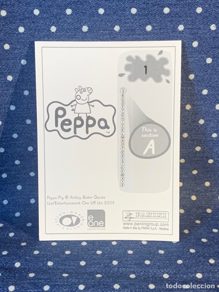 Coleccionismo cromos antiguos: CROMO PEPPA PIG, SIN PEGAR, N&Uacute;MERO 1 - Foto 2