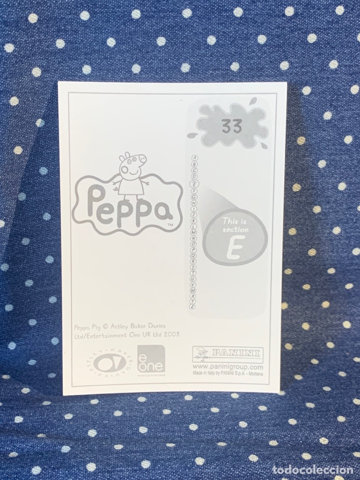 Coleccionismo cromos antiguos: CROMO PEPPA PIG, SIN PEGAR, N&Uacute;MERO 33 - Foto 2