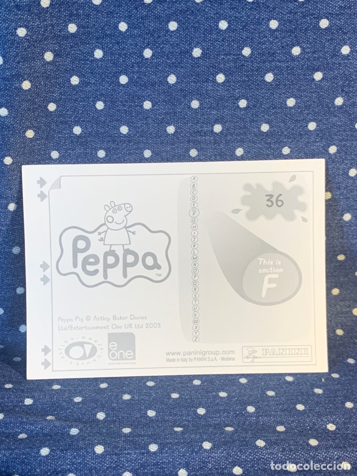 Coleccionismo cromos antiguos: CROMO PEPPA PIG, SIN PEGAR, N&Uacute;MERO 36 - Foto 2