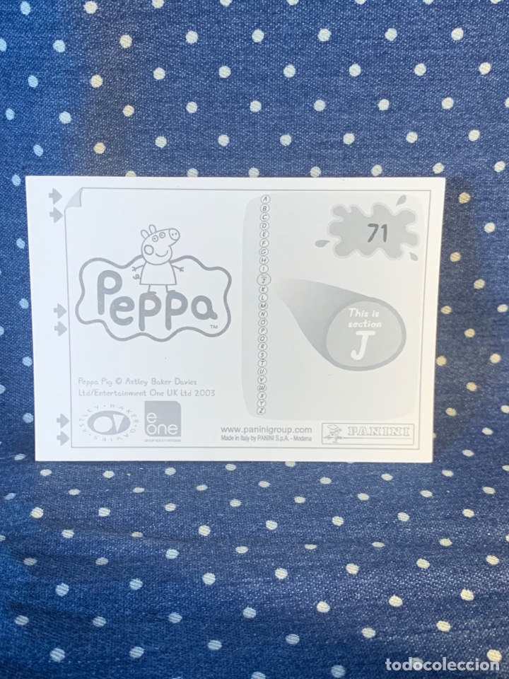 Coleccionismo cromos antiguos: CROMO PEPPA PIG, SIN PEGAR, N&Uacute;MERO 71 - Foto 2