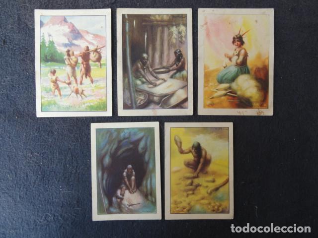 Coleccionismo cromos antiguos: 5 CROMOS - HISTORIA DEL PROGRESO HUMANO - CHOCOLATES AMATLLER. - Foto 1