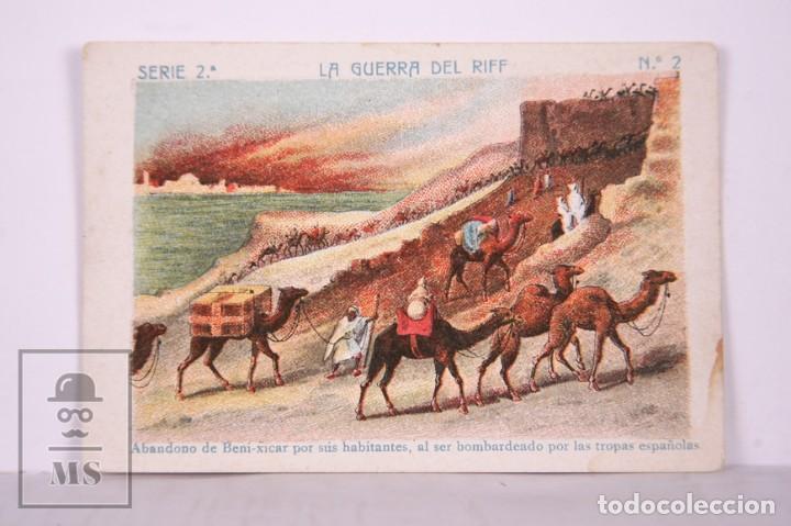 Collezionismo Figurine antiche: Antiguo Cromo de Chocolate La Guerra del Riff - Serie 2 N&ordm; 2 - Chocolates Poblet Tarragona