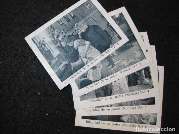 Coleccionismo cromos antiguos: INIQUIDAD DE UN PADRE-NORDISK-COLECCION COMPLETA 6 CROMOS DE CINE-VER FOTOS-(CR-3066)
