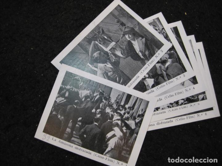 Coleccionismo cromos antiguos: LA AMAZONA DISFRAZADA-CELIO FILM-COLECCION COMPLETA 6 CROMOS DE CINE-VER FOTOS-(CR-3074)