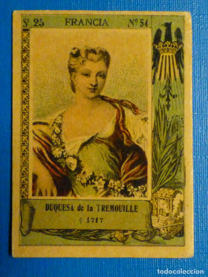 Sammeln alte Sammelbilder: FOTOTIPIA CERILLAS SERIE 25 - N&ordm; 54 - Duquesa de Tremouille - Francia - 1747