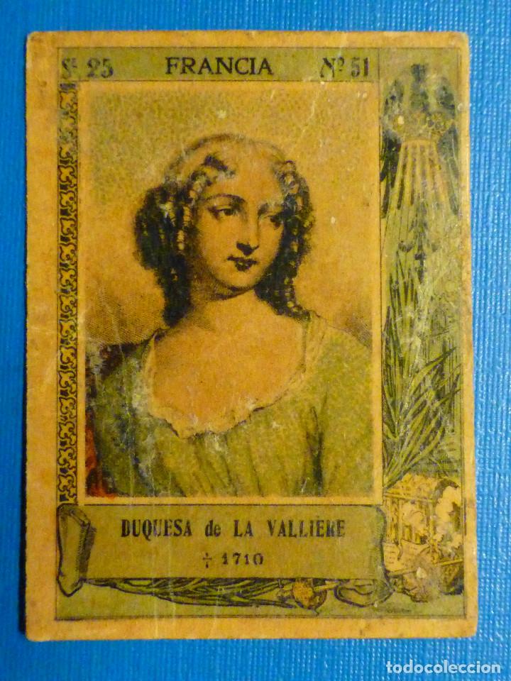 Sammeln alte Sammelbilder: FOTOTIPIA CERILLAS SERIE 25 - N&ordm; 51 - Duquesa de Valliere - Francia - 1710