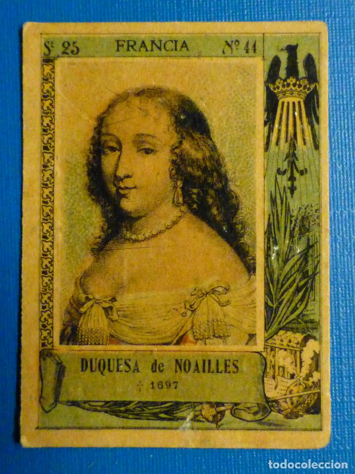 Sammeln alte Sammelbilder: FOTOTIPIA CERILLAS SERIE 25 - N&ordm; 44 - Duquesa de Noailles - Francia - 1697