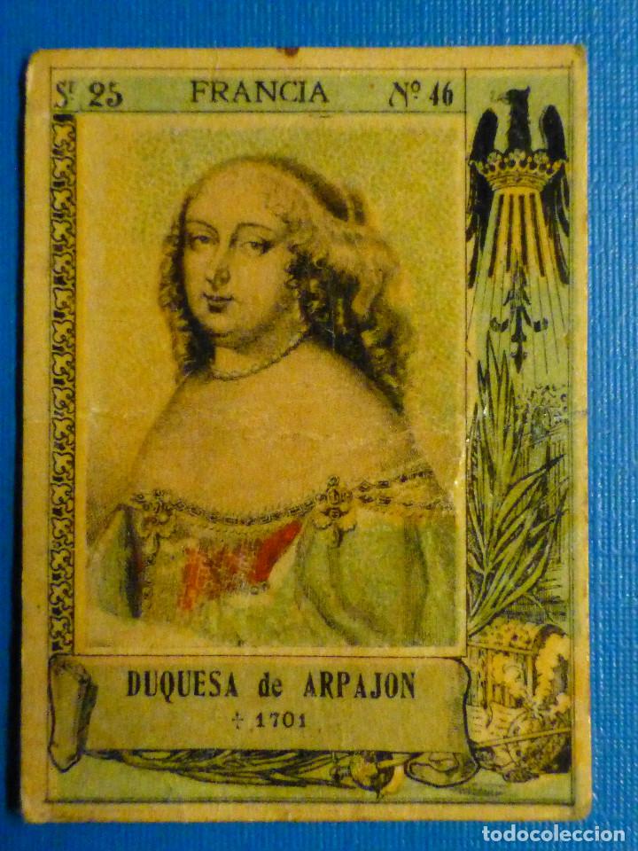 Sammeln alte Sammelbilder: FOTOTIPIA CERILLAS SERIE 25 - N&ordm; 46 - Duquesa de Arpajon - Francia - 1701