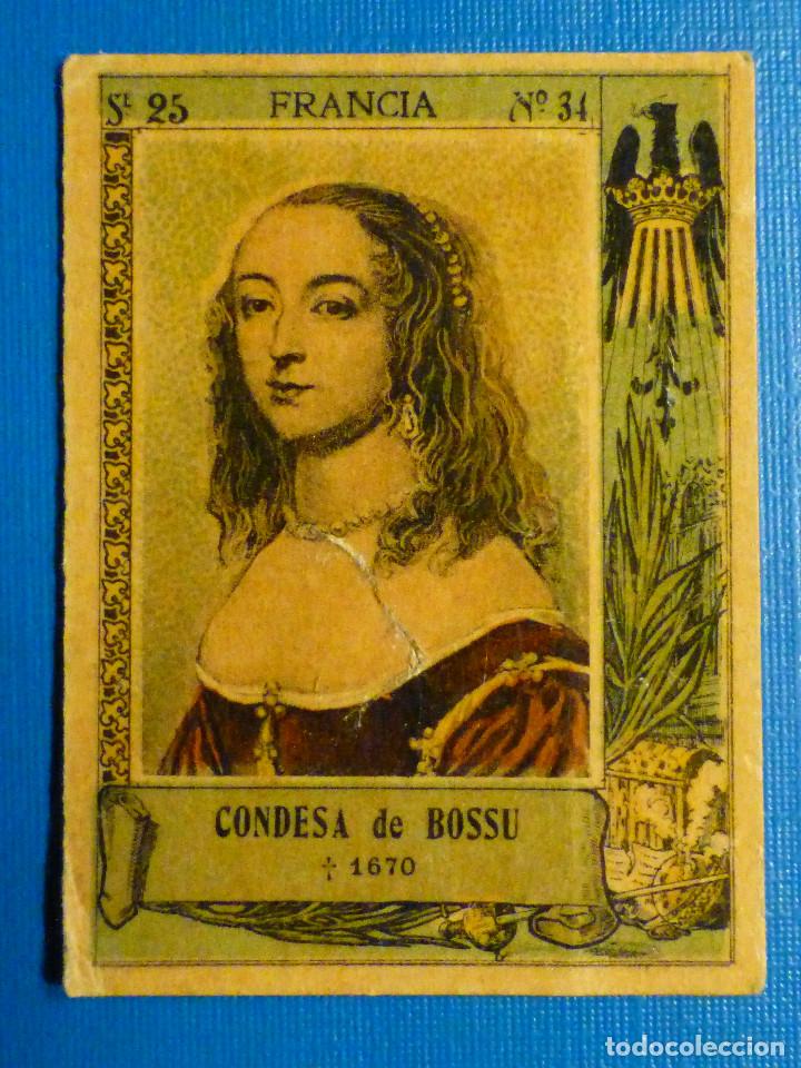 Sammeln alte Sammelbilder: FOTOTIPIA CERILLAS SERIE 25 - N&ordm; 34 - Condesa de Bossu - Francia - 1670
