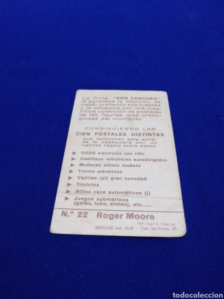 Coleccionismo cromos antiguos: CIEN POSTALES DISTINTAS N&Uacute;MERO 22 ROGER MOORE - Foto 2