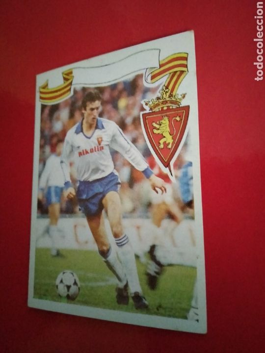 Coleccionismo cromos antiguos: TOTO REAL ZARAGOZA N&ordm; 95 EDITORIAL MAGA GOL 1984 1985 84 85 NUNCA PEGADO TRASERA VERDE