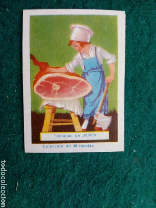 Colecionismo Cromos antigos: Cromo sin publicidad COLECCI&Oacute;N RECETAS TOSTADAS DE JAMON N 30
