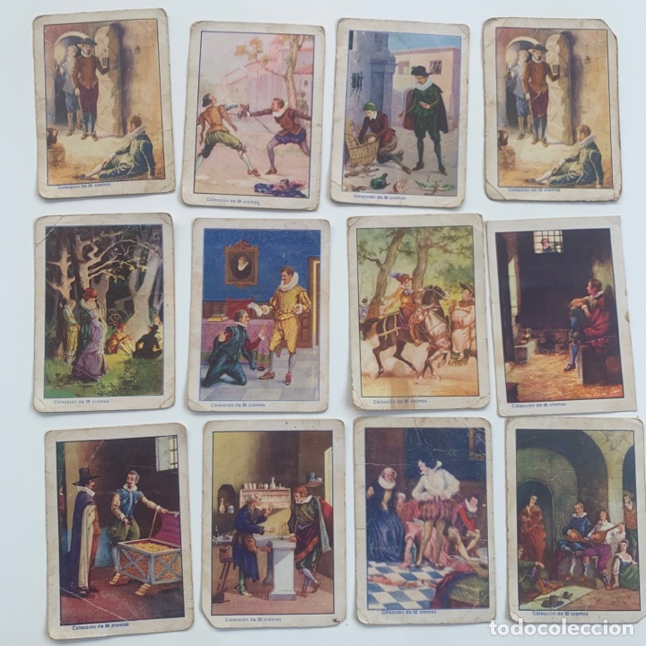 Collectable Antique Stickers: Lote 12 cromos Chocolates Esteve casas Gil Blas de Santillana