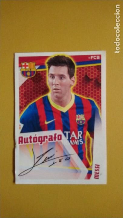 Coleccionismo cromos antiguos: messi 13 14 autografo - Foto 1
