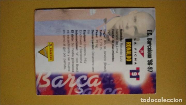 Coleccionismo cromos antiguos: ronaldo 96 97, barcelona - Foto 2