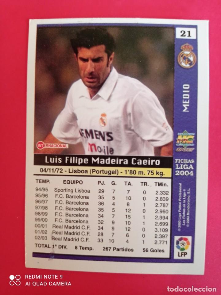 Coleccionismo cromos antiguos: Mundicromo 2004 Figo n&deg;21 - Foto 4
