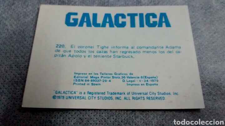 Coleccionismo cromos antiguos: GALACTICA, MAGA, CROMO 220(A1) - Foto 2