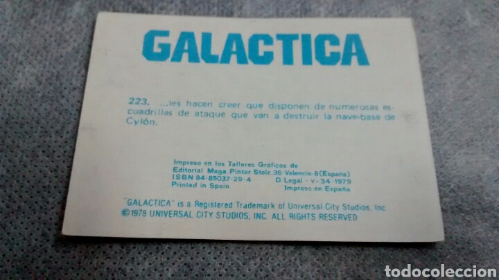 Coleccionismo cromos antiguos: GALACTICA, MAGA, CROMO 223(A4) - Foto 2