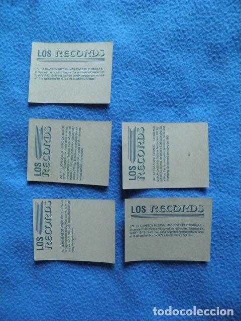 Coleccionismo cromos antiguos: Lote de 5 cromos Los Records - Foto 2