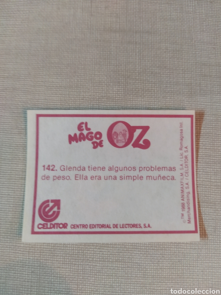Coleccionismo cromos antiguos: Cromo el mago de Oz CELDITOR 1988 N&deg;142 - Foto 2