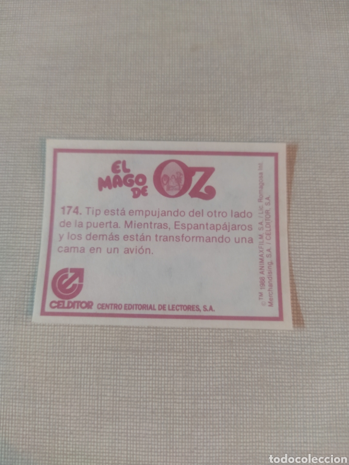 Coleccionismo cromos antiguos: Cromo el mago de Oz CELDITOR 1988 N&deg;174 - Foto 2