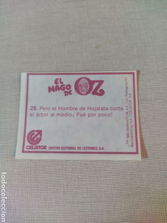Coleccionismo cromos antiguos: Cromo el mago de Oz CELDITOR 1988 N&deg;26 - Foto 2