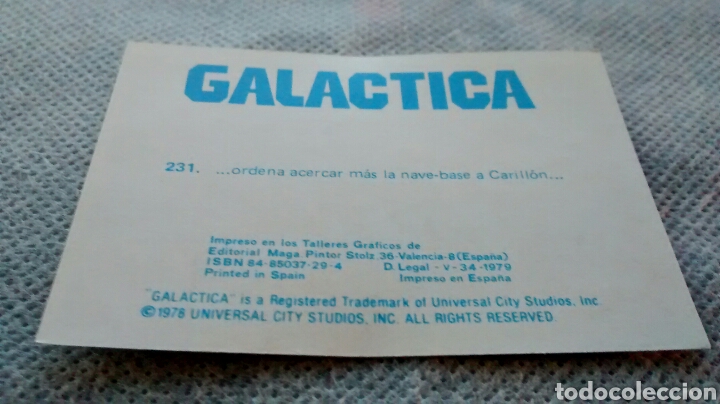 Coleccionismo cromos antiguos: GALACTICA, MAGA, CROMO 231(A4) - Foto 2