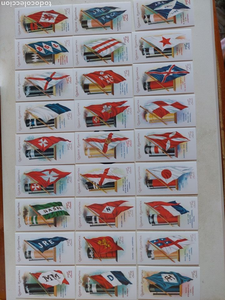 Colecionismo Cromos antigos: Colecci&oacute;n Completa de cromos Lineas Maritimas, sus Chimeneas a Vapor y su Bandera