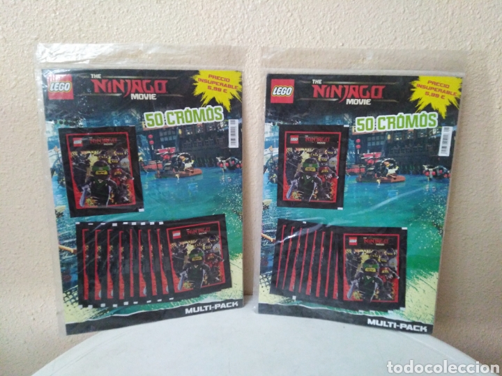Coleccionismo Cromos antiguos: Lote de 2 blister multipack LEGO THE NINJAGO MOVIE ( 100 cromos ) PRECINTADO