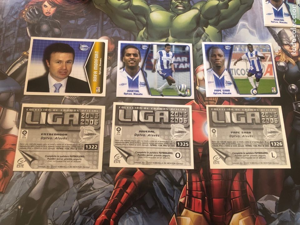 Collectable Antique Stickers: EDICIONES ESTE 2005 2006 05-06++LOTE DE BAJAS DEL ALAVES++NUNCA PEGADOS