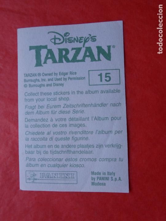 Coleccionismo cromos antiguos: CROMO DISNEYS TARZAN N&ordm; 15 - Foto 1
