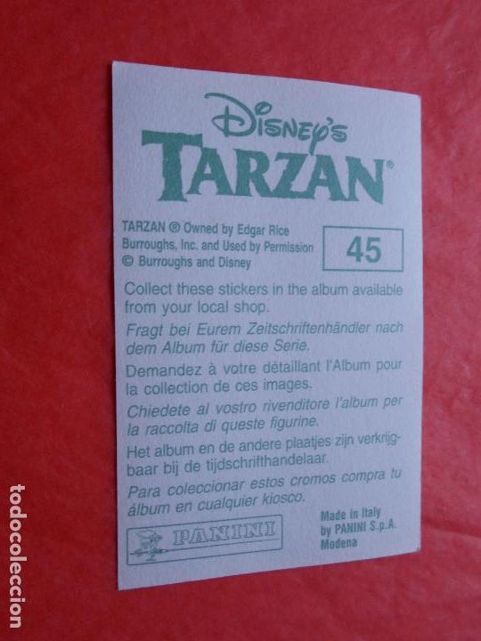 Coleccionismo cromos antiguos: CROMO DISNEYS TARZAN N&ordm; 45 - Foto 1