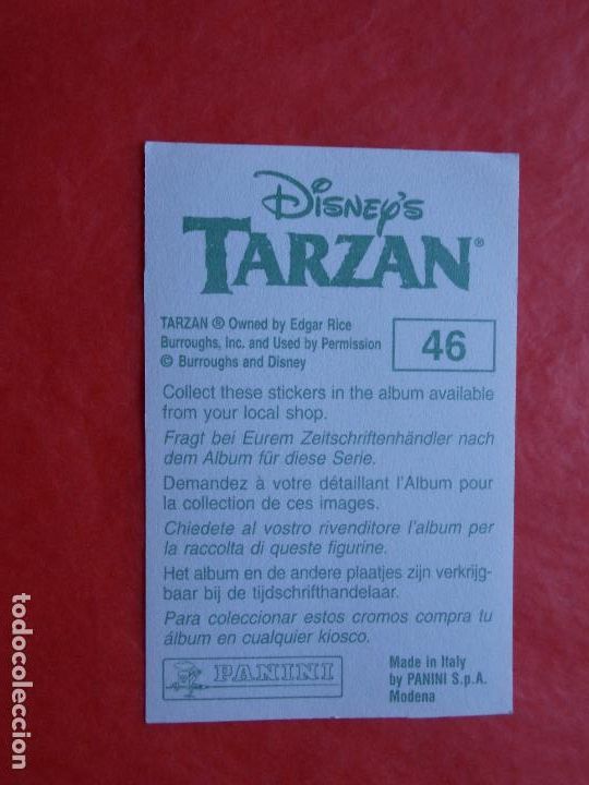Coleccionismo cromos antiguos: CROMO DISNEYS TARZAN N&ordm; 46 - Foto 1