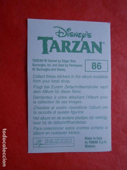 Coleccionismo cromos antiguos: CROMO DISNEYS TARZAN N&ordm; 86 - Foto 1