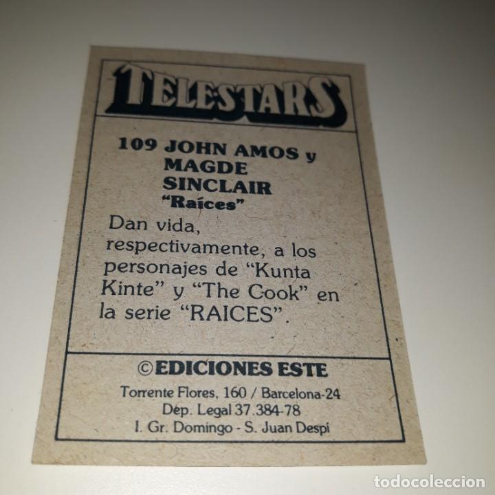 Coleccionismo cromos antiguos: TELESTARS CROMO N&ordm; 109 &rdquo;Ra&iacute;ces&rdquo; - Foto 2