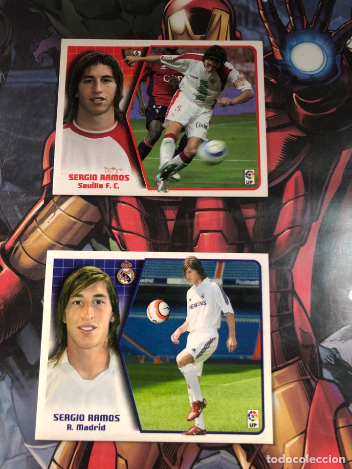 Coleccionismo Cromos antiguos: SERGIO RAMOS++EDICIONES ESTE 2005 2006 05-06++BAJA EN SEVILLA Y FICHAJE N&ordm; 48++NUNCA PEGADOS