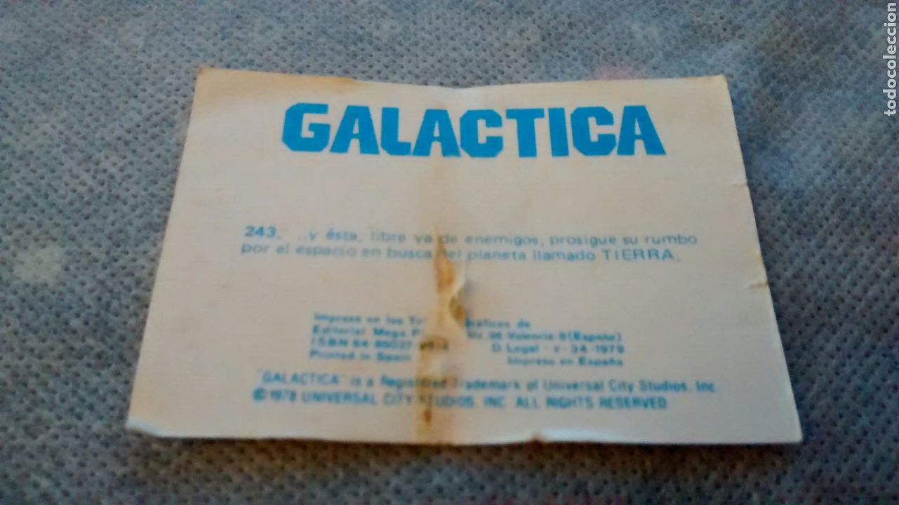 Coleccionismo cromos antiguos: GALACTICA, MAGA, CROMO 243 - Foto 2