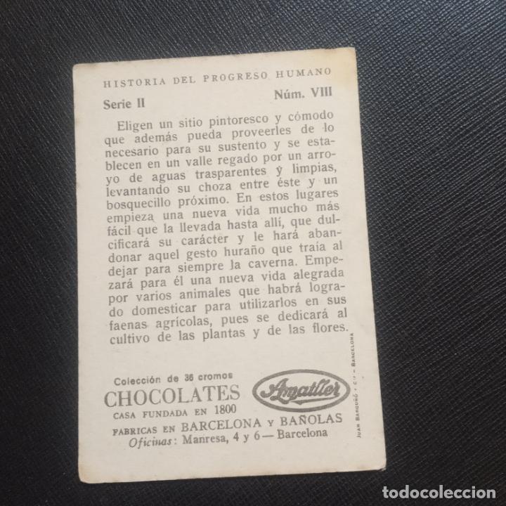 Coleccionismo cromos antiguos: HISTORIA DEL PROGRESO HUMANO CROMO CHOCOLATES AMATLLER - CC4 - SB9 - 8 - Foto 2