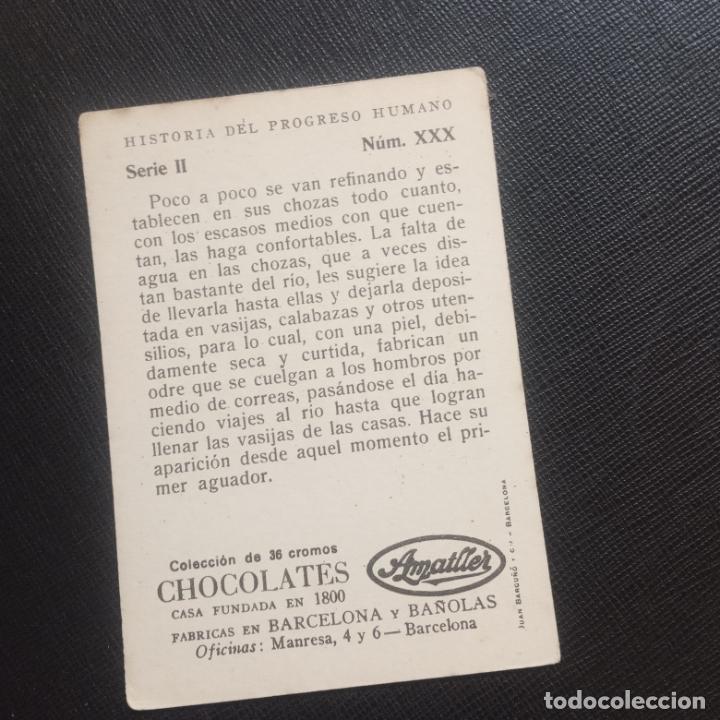 Coleccionismo cromos antiguos: HISTORIA DEL PROGRESO HUMANO CROMO CHOCOLATES AMATLLER - CC4 - SB9 - 30 - Foto 2